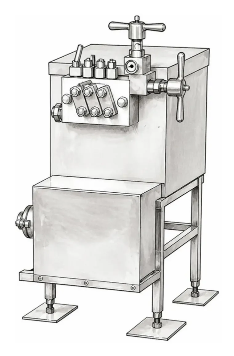 Gaulin LAB homogeniser, illustration