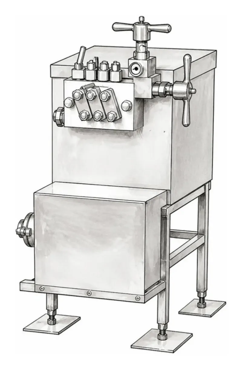 Gaulin LAB homogeniser, illustration