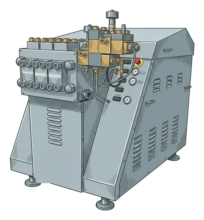 Gaulin MC homogeniser, illustration