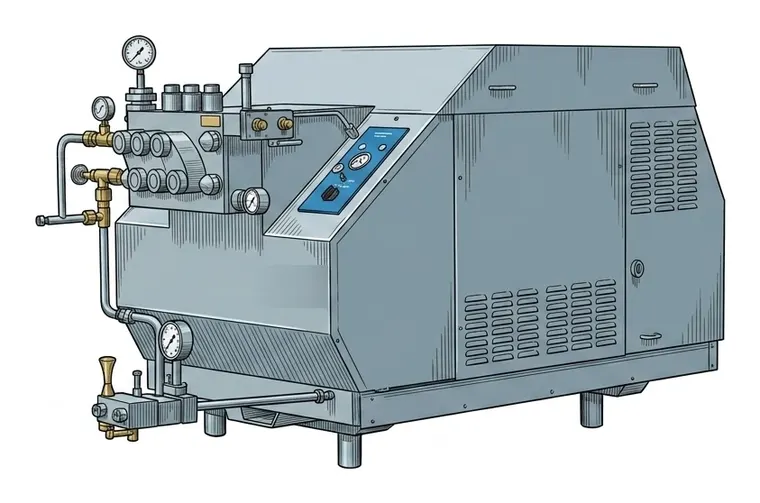 Gaulin MS homogeniser, illustration